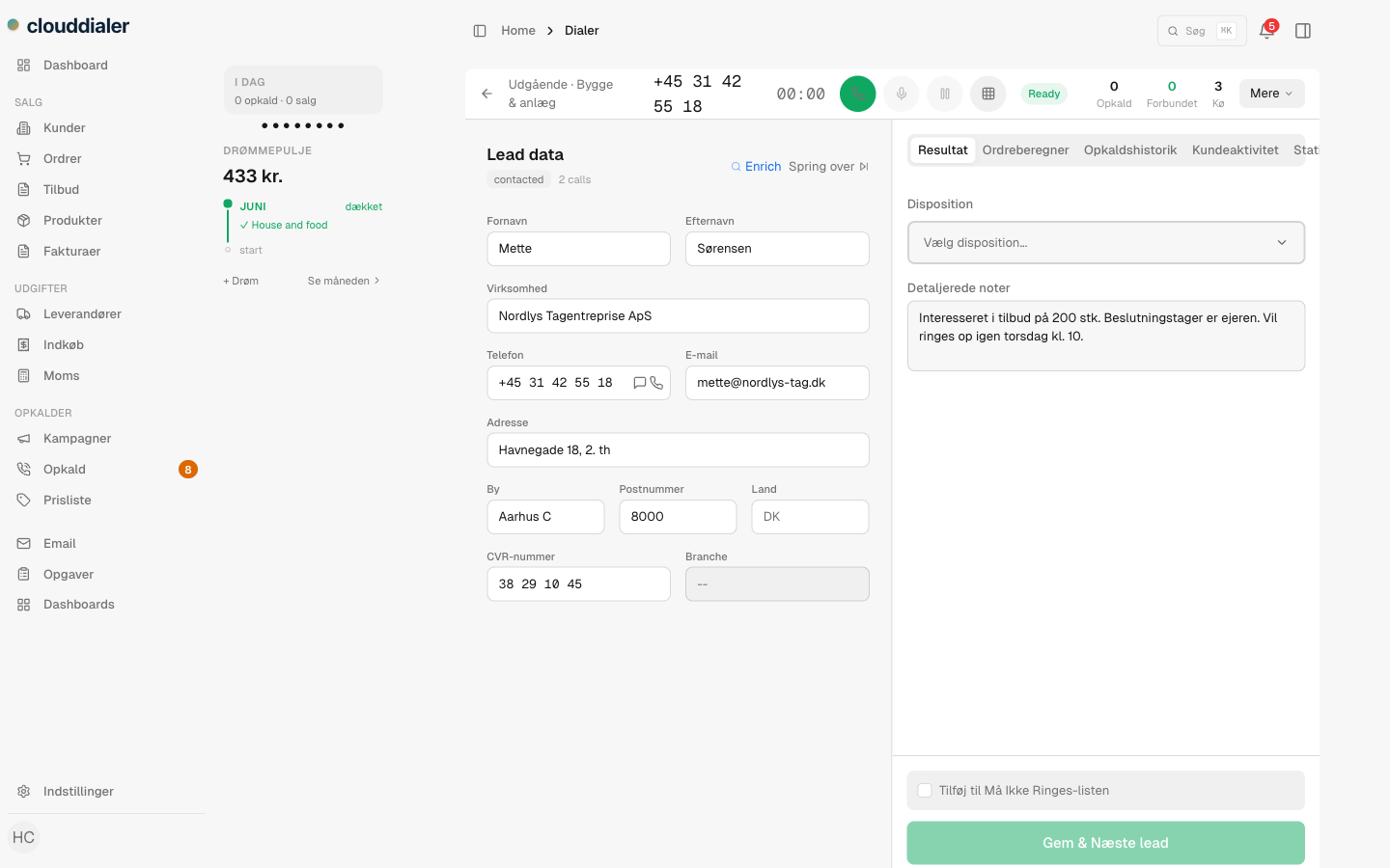 CloudDialer — den modulære salgsplatform, kørende i browseren